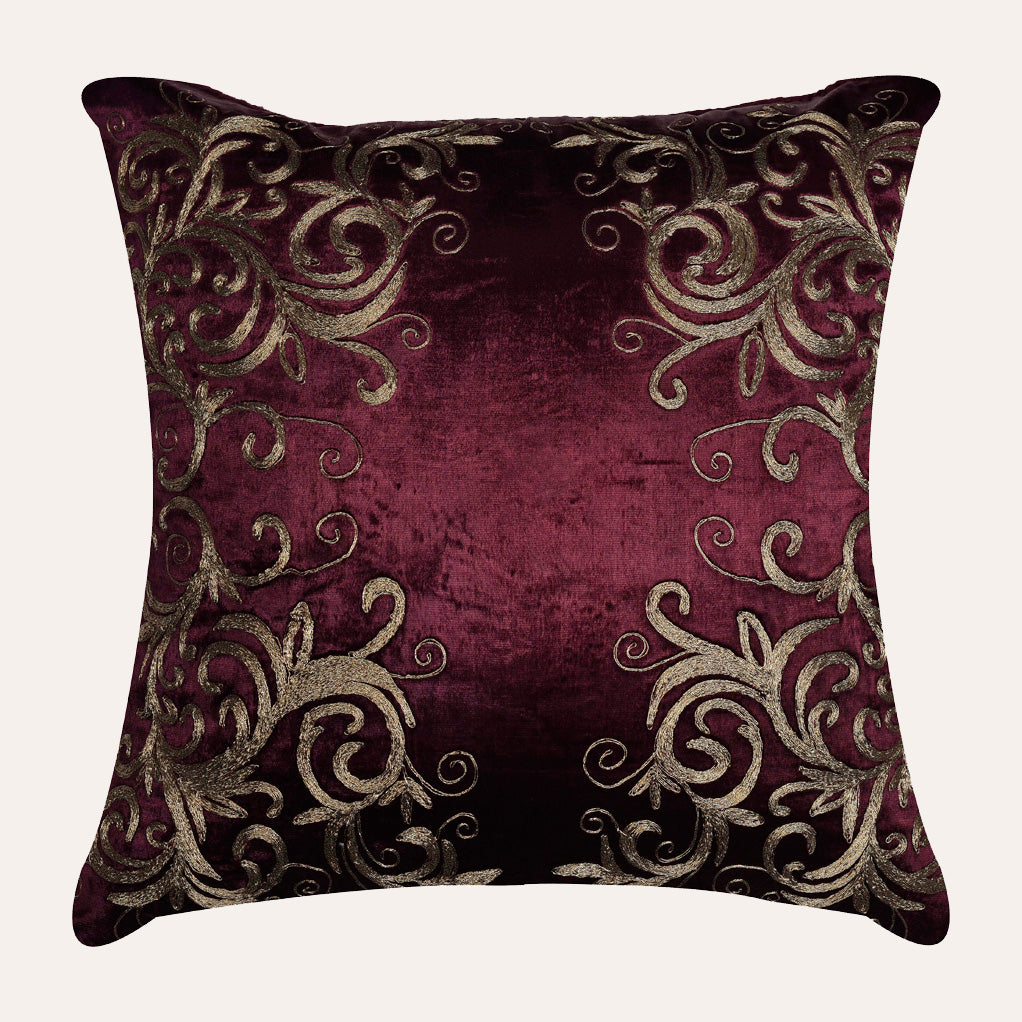 Maroon Throw Pillow Covers - 18 x 18 inches