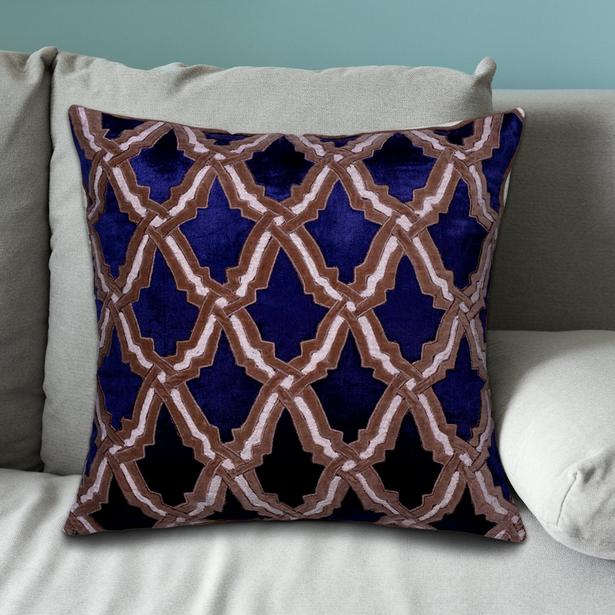 Navy Blue Throw Pillow Covers - Set of 2 and 4, 18 x 18 inches - Decozen