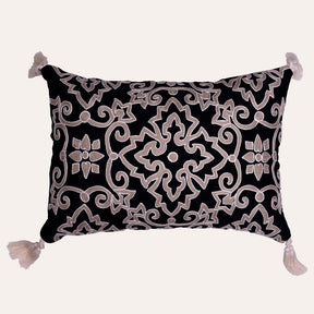 Black and Beige Throw Pillow Covers - Set of 2 and 4, 18 x 18 inches