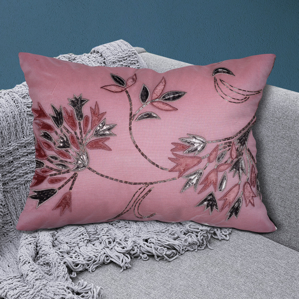 Pink Throw Pillow Covers - Set of 2 and 4, 14 x 20 inches - Decozen