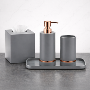 The Elegant Haven Collection – Elegant Modern Bathroom Décor Accessories Set of 4