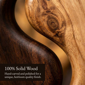 Hand-carved Yin Yang wooden sculpture from Decozen, artistic home decor piece showcasing balanced design and craftsmanship.