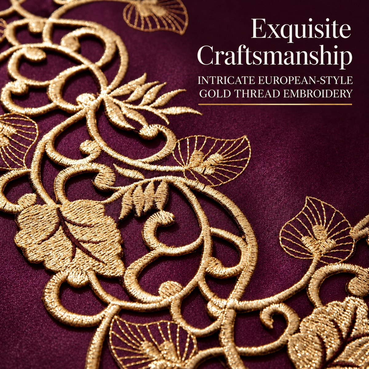 Purple Gold Placemats – Velvet Plum, 12x18 Inch