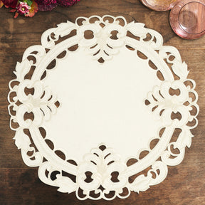 Beige Table Doilies - Damarcus Collection - Decozen