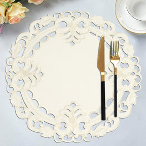 Beige Table Doilies - Damarcus Collection - Decozen