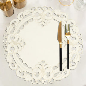 Beige Table Doilies - Damarcus Collection - Decozen