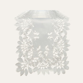 White Table Runner - Deandra Collection - Decozen