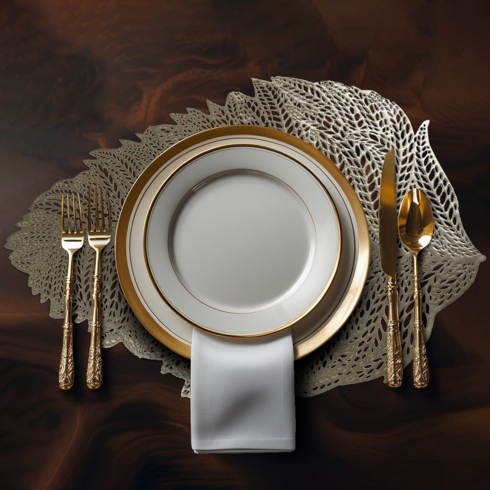 Leaf Cut Out Vinyl Placemats - Set of 6