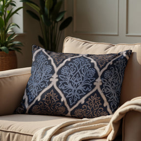 Blue and Brown Throw Pillow Covers - Set of 2 and 4, 14 x 20 inches