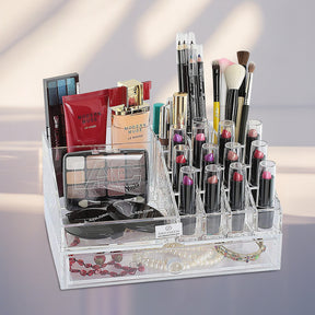 Clear Makeup Organizers - 19 Slots and 1 Drawer