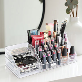 Clear Makeup Organizers - 19 Slots and 1 Drawer