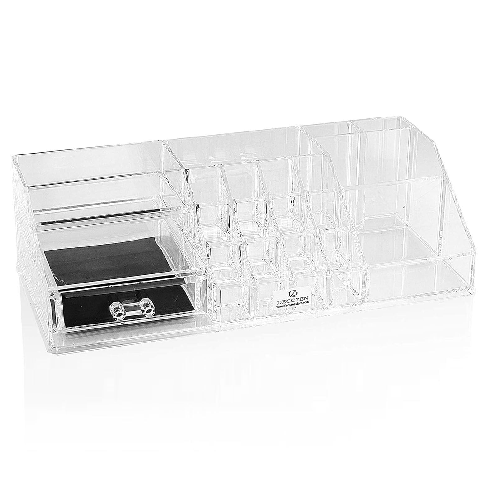 Clear Makeup Organizers - 19 Slots and 1 Drawer