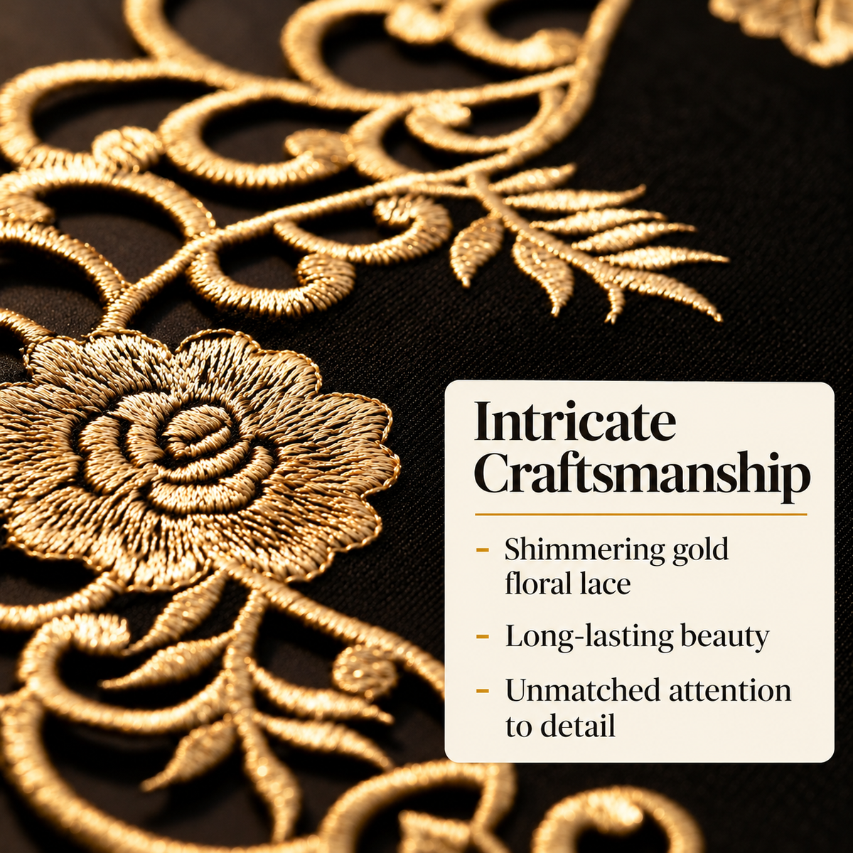 Black Gold Doilies – Midnight Gold, 15 Inch