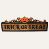 Trick or Treat Handmade Wooden Sculpture