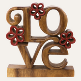 Love Handmade Wooden Sculpture