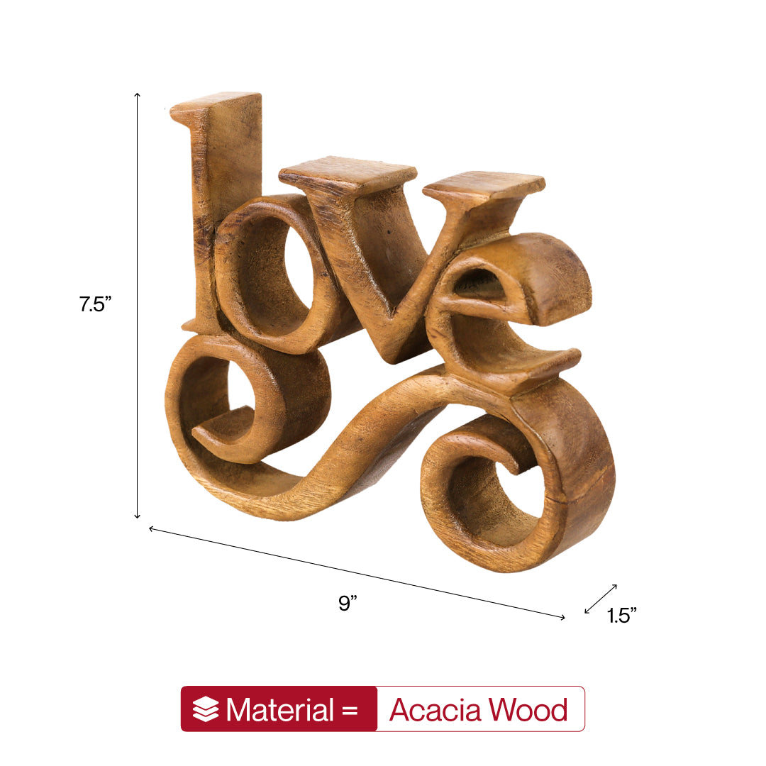 Hand-carved wooden sculpture from Forever Bloom, a decorative wooden décor piece by LAY015, showcasing intricate handmade craftsmanship.