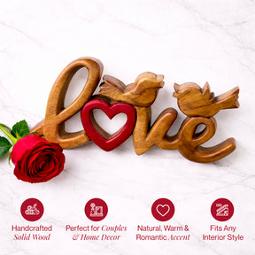 Hand-carved amber wooden sculpture from LAY016, decorative wooden décor art piece for home display.