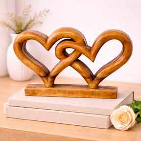 Hearts Handmade Wooden Sculpture
