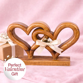 Hearts Handmade Wooden Sculpture