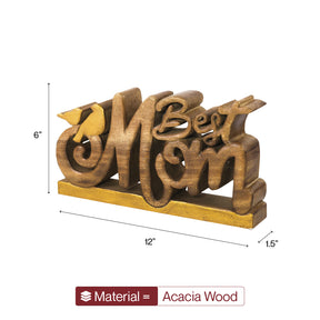 Eternal Love Mom – Handmade Wooden Sculpture, Artistic Mother’s Day Home Decor