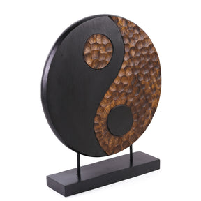 Yin Yang Handmade Wooden Sculpture