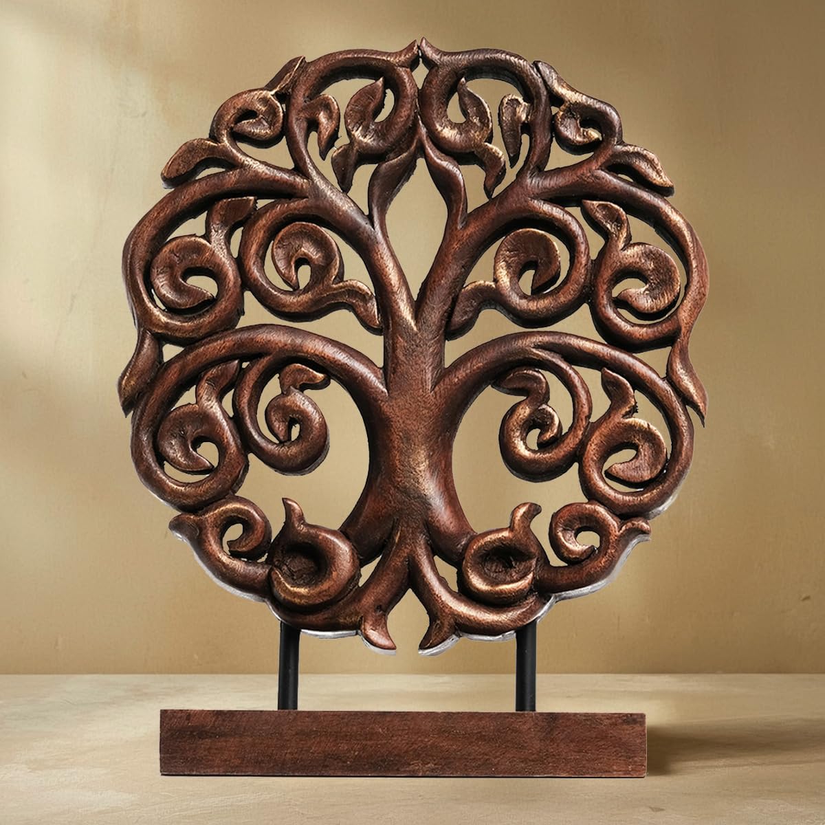 Berton Tree of Life Wooden Sculpture(Medium) – Handmade Decorative Art | Decozen Luxe, Gift for Mom