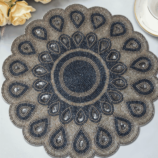 The Dodgens Beaded Placemats - Set of 2