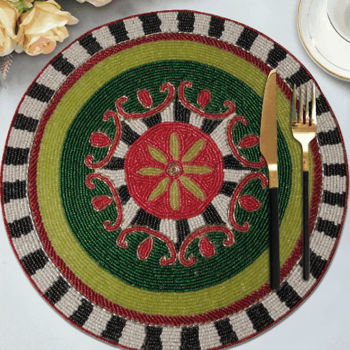 The Prancer Beaded Placemats
