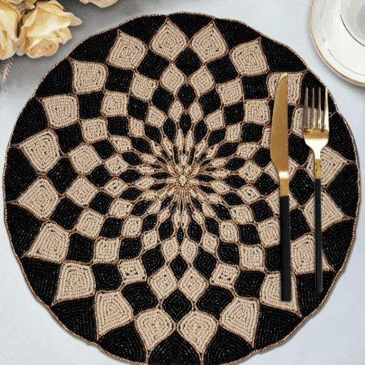 The Gingham Beaded Placemats