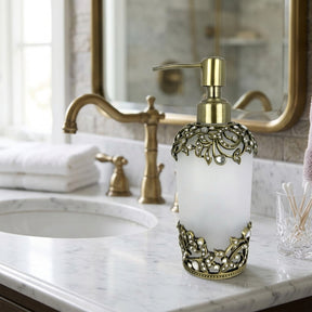 Liora Bloom – Modern Decorative Bathroom Accessory Handmade Soap Dispenser, 9 oz