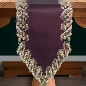Violet Dream – Plum Gold Table Runner, Anyce Collection Artistic Home Table Décor 14*108 inch