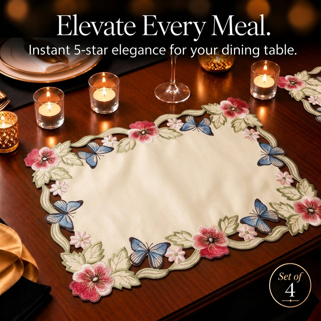 Beige Gold Placemats – Sandy Dune, 12x18 Inch