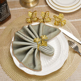 Napkin Rings in Gold Leaf Design - Decozen