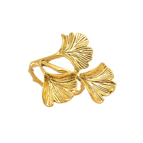 Napkin Rings in Gold Leaf Design - Decozen
