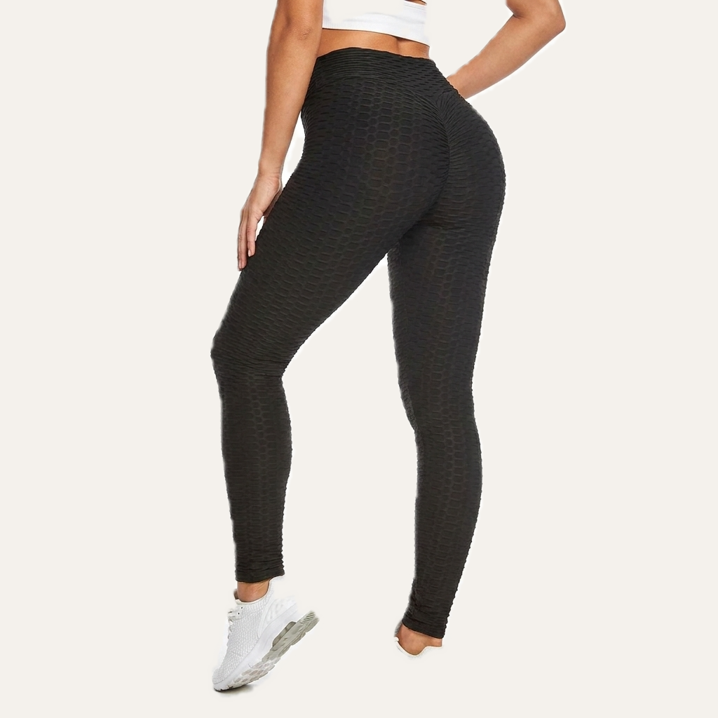 Yogazen Women's High-Waist Scrunch Booty Leggings – Black
