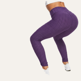 Yogazen Women's High-Waist Scrunch Booty Leggings – Purple
