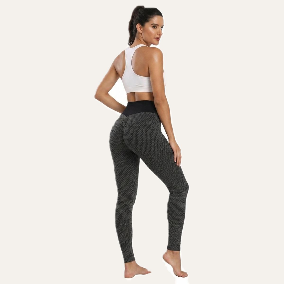 Yogazen Women's High-Waist Capri Leggings – Black
