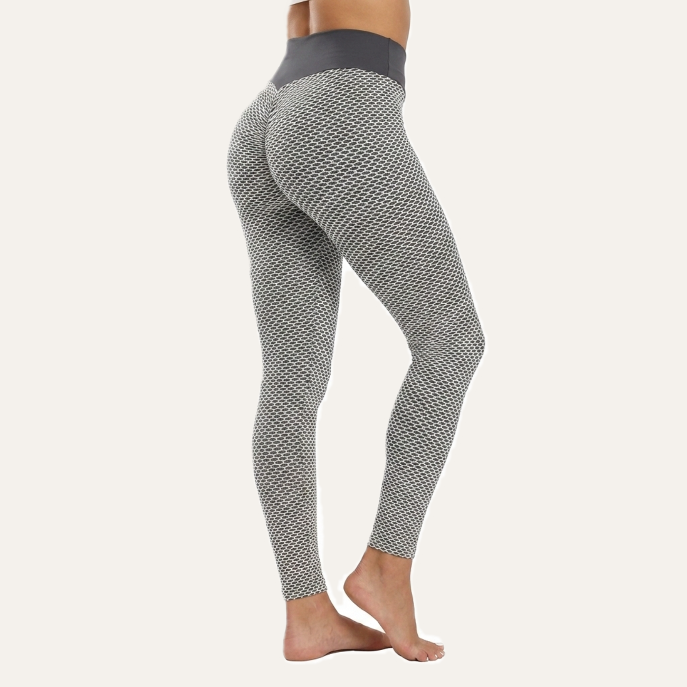 Yogazen Women's High-Waist Capri Leggings – Gray