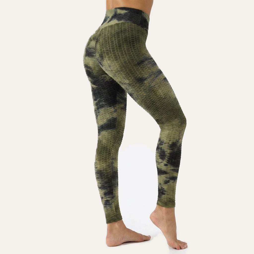 Yogazen Women's High-Waist Printed Capri Leggings – Camouflage