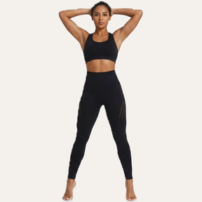 Yogazen Women's High-Waist Seamless Leggings – Black