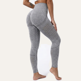 Yogazen Women's High-Waist Seamless Leggings – Light Gray