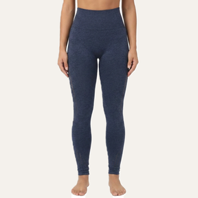 Yogazen Women's High-Waist Seamless Leggings – Navy Blue