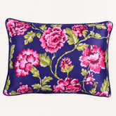 Floral printed throw pillow cover, 14 x 20 inches, made by CC-9691-4, featuring a vibrant floral design on soft fabric.