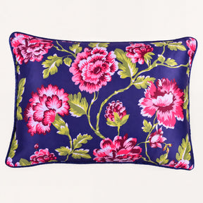 Floral printed throw pillow cover, 14 x 20 inches, made by CC-9691-4, featuring a vibrant floral design on soft fabric.