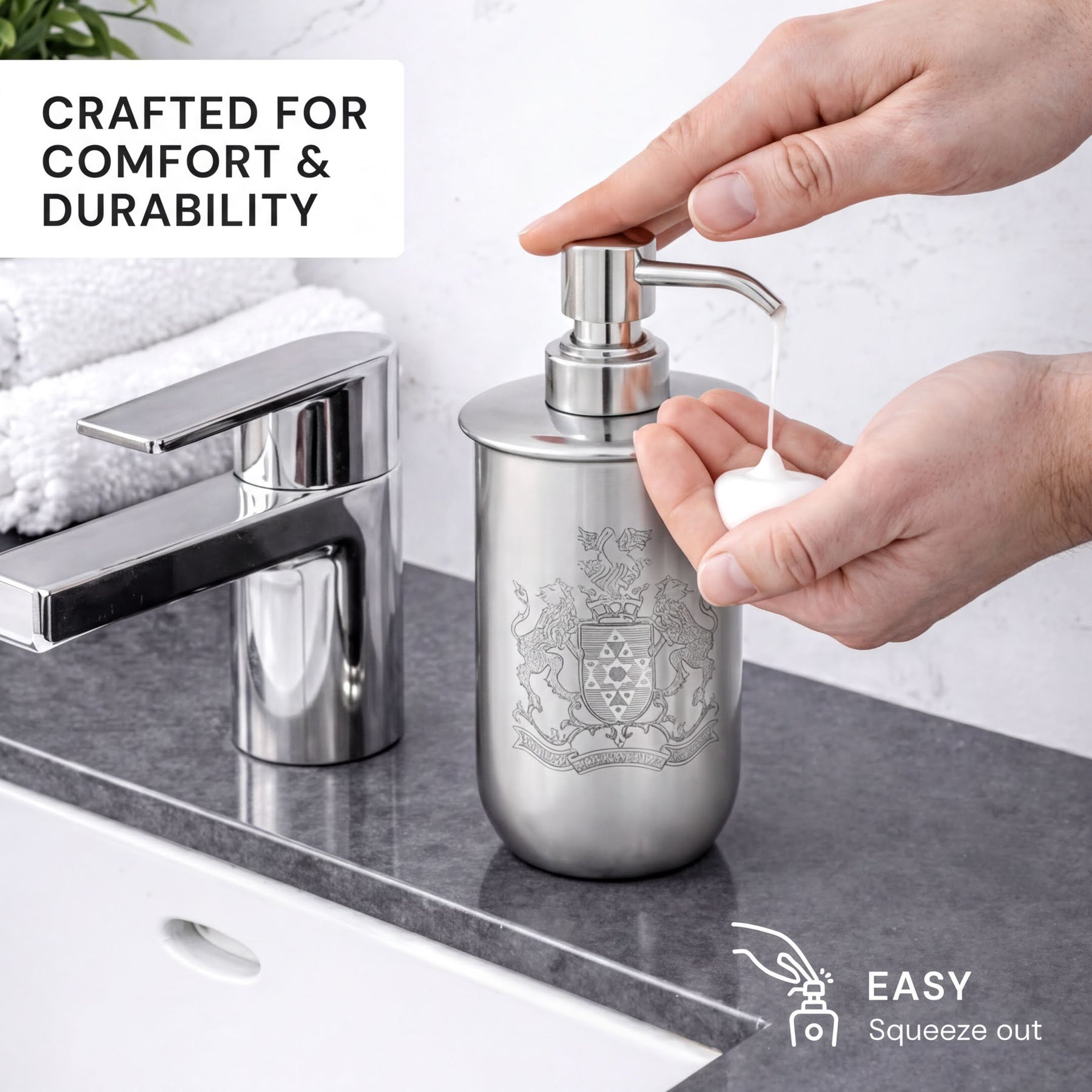 Modern bathroom décor accessories set of 5 from The Durkee Collection, including soap dispenser, toothbrush holder, and matching accents.