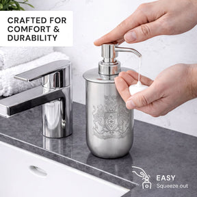 Modern bathroom décor accessories set of 5 from The Durkee Collection, including soap dispenser, toothbrush holder, and matching accents.