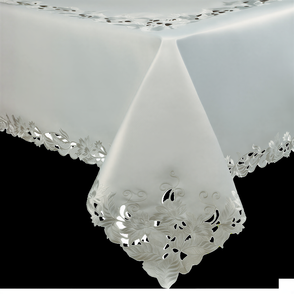 Elegant table cover from FL3155-TC Corda Collection featuring European embroidery, perfect as a stylish table topper.
