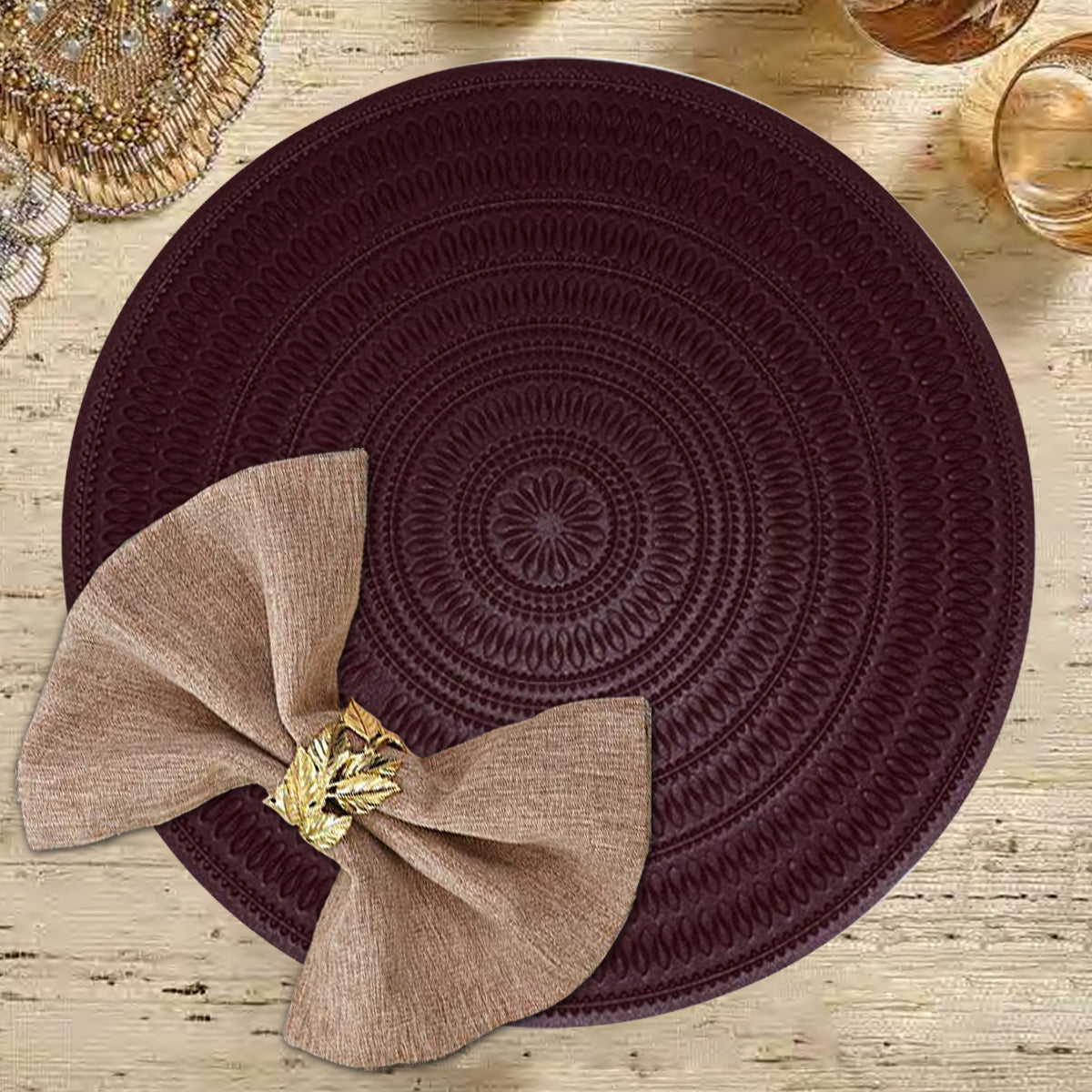 Round PVC Placemats - Set of 6 - Decozen