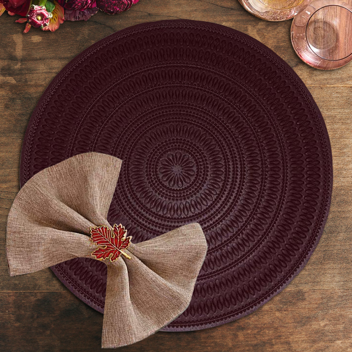 Round PVC Placemats - Set of 6 - Decozen