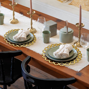 Gold Wooden Trivet Placemats for Dining Table - Decozen